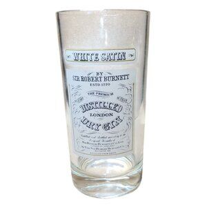 Vintage Sir Robert Burnett White Satin Distilled Dry Gin London Drinking Glass